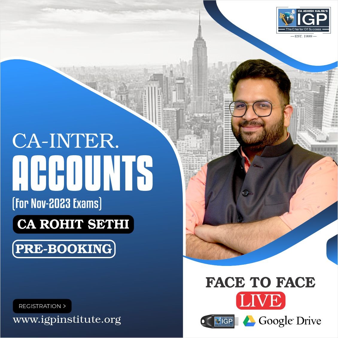 CA inter Account Nov 23 Exam Pre Booking-CA-INTER-Account- CA Rohit Sethi